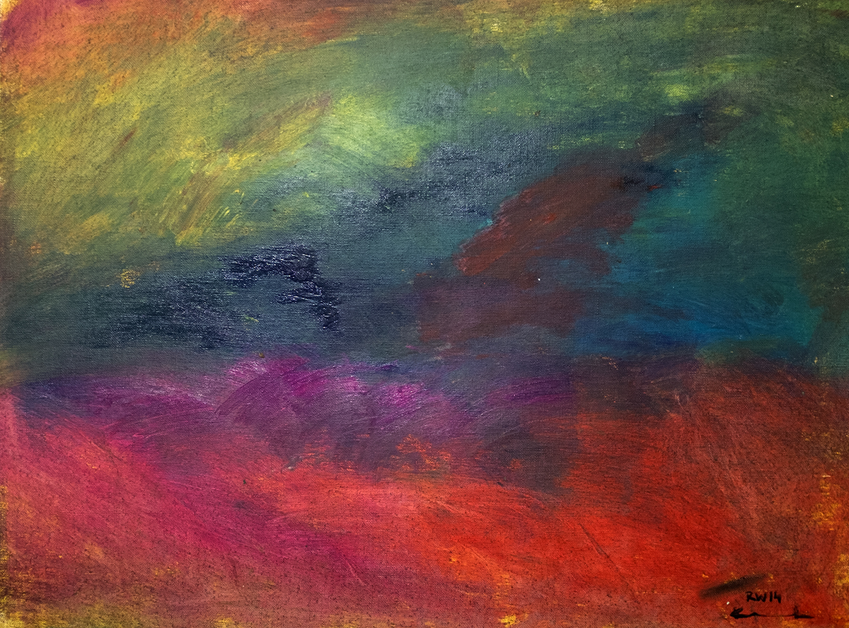Abstraktes expressives Ölbild von Raphael Walenta aus dem Jahr 2014. Besuchen sie meine Webseite unter https://www.michelangelo.at.