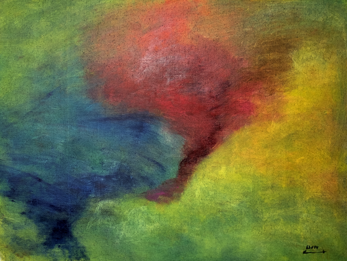Abstraktes expressives Ölbild von Raphael Walenta aus dem Jahr 2014. Besuchen sie meine Webseite unter https://www.michelangelo.at.
