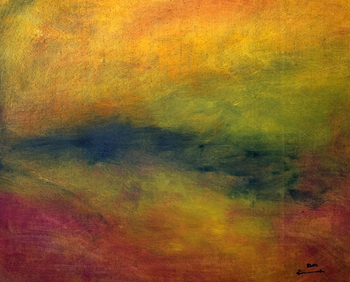 Abstraktes expressives Ölbild von Raphael Walenta aus dem Jahr 2014. Besuchen sie meine Webseite unter https://www.michelangelo.at.
