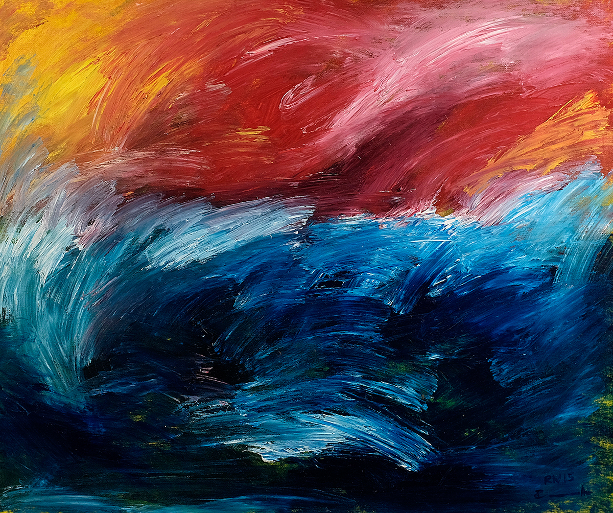 Ölbild von Raphael Walenta aus dem Jahr 2015 Ohne Titel © by Raphael Walenta